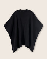 Divina Double Knit Cashmere Cape in black back