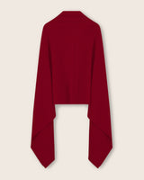 Voyage Cashmere Travel Wrap in deep red back view