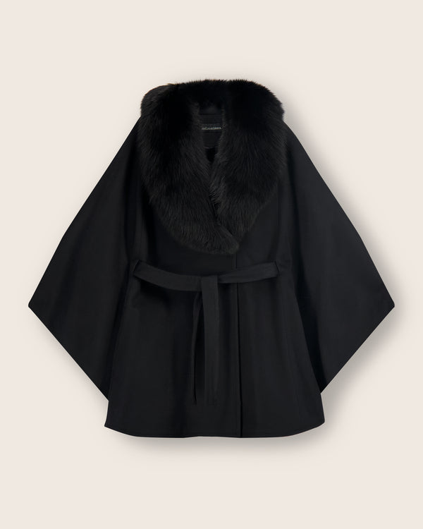 Duchess Cape in black front