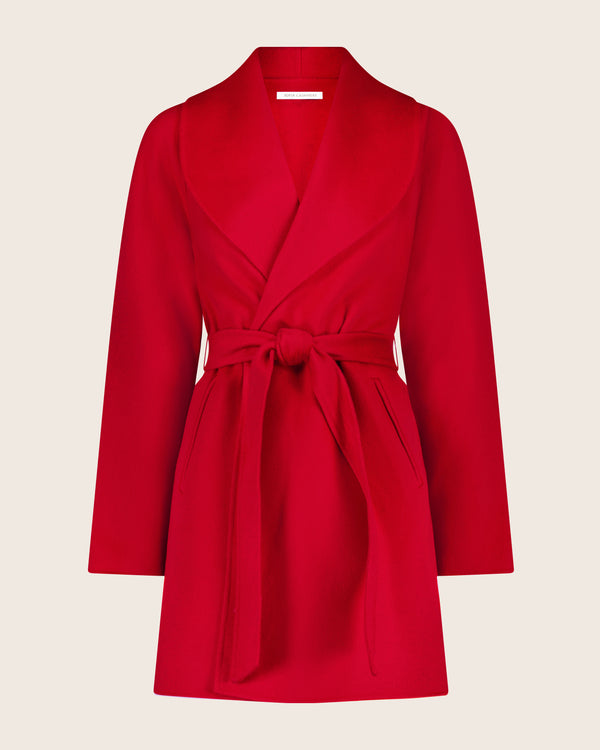 Victoria Coat in Red front