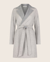 Bella Coat in grey front