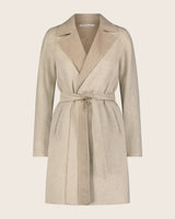 Bella Coat in beige front