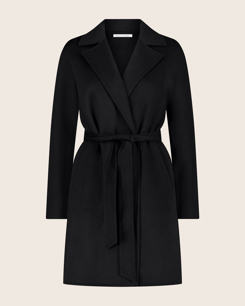 Bella Coat in black front