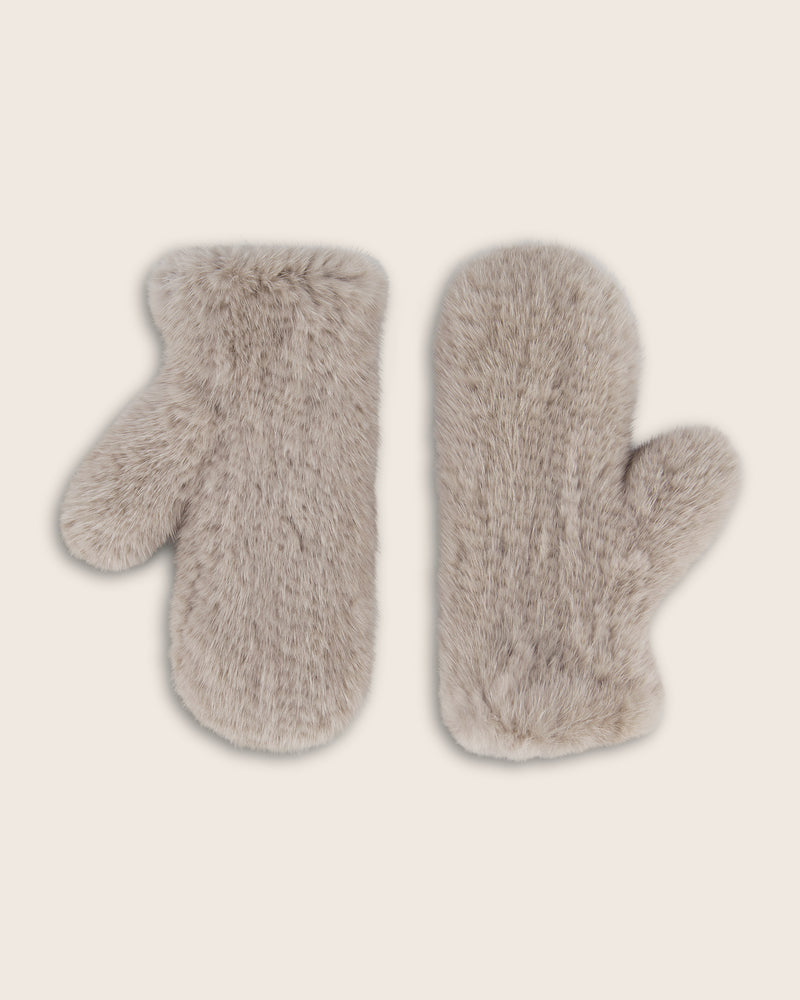 Mink Mittens in grey