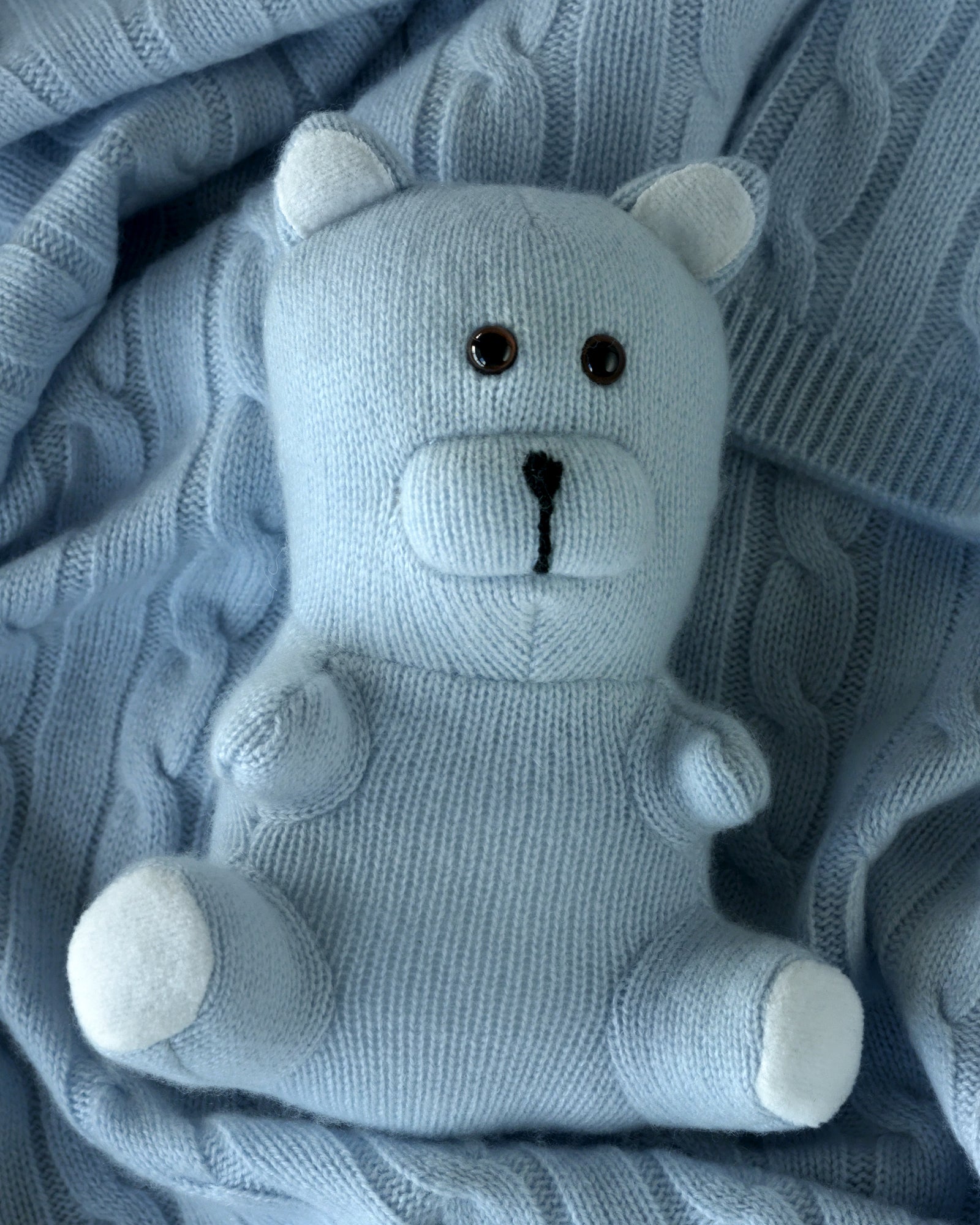 Knitted Teddy outlets bear, Teddy Bear, White Bear