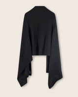 Radiant Cashmere Sequin Wrap in black back
