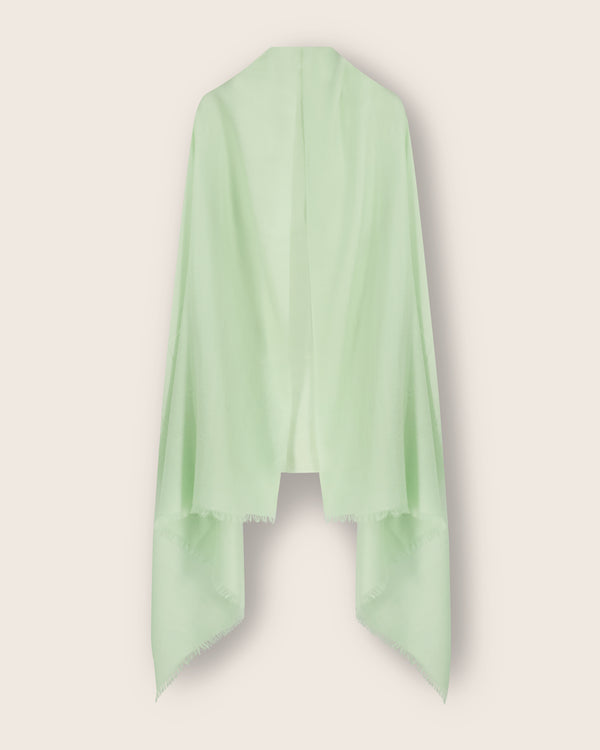 st tropez lightweight cashmere wrap in pale green