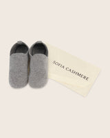 cashmere slippers in grey